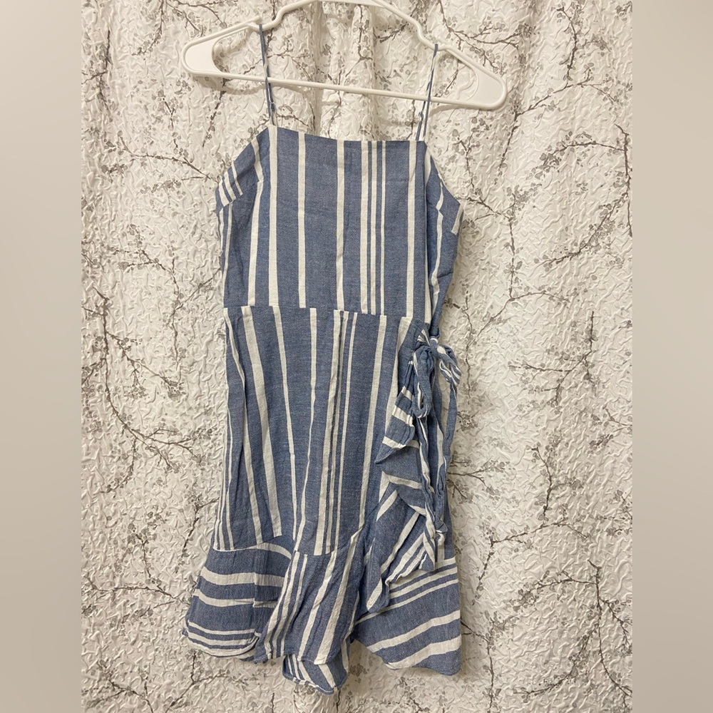 Express Navy and White Checkered Dress Size XS